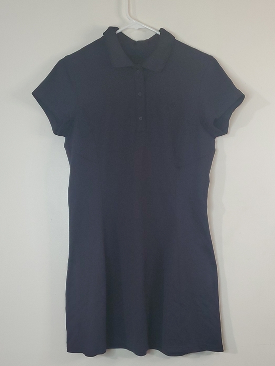 lululemon athletica Dresses & Skirts - Lululemon Black Short Sleeve Polo Mini Dress Size S/M Golf Prep Sporty
